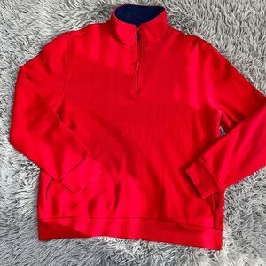 Le Tigre Red 1/4 Zip Sweatshirt, Size Large